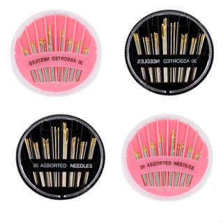 เข็มเย็บผ้า เข็มเย็บผ้าหัวทอง คละขนาด บรรจุ 30 เล่ม