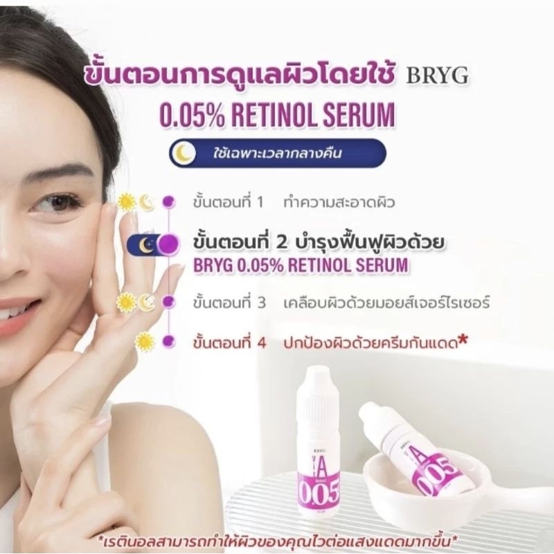 Exp.2025/BRYG Retinol serum 0.05% เซรั่มลดริ้วรอย