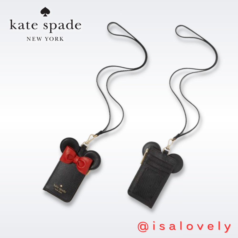 📌สด-ผ่อน📌  Kate Spade KG654 Disney X Kate Spade New York 3D Card Case Lanyard