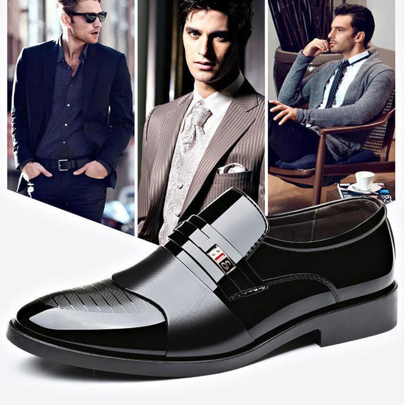 Intelscore 👞รองเท้าหนังธุรกิจลำลองสำหรับบุรุษ👞นุ่มสบาย หัวแหลม พื้นนุ่ม สีดำ/น้ำตาล ไซส์ 39-44~