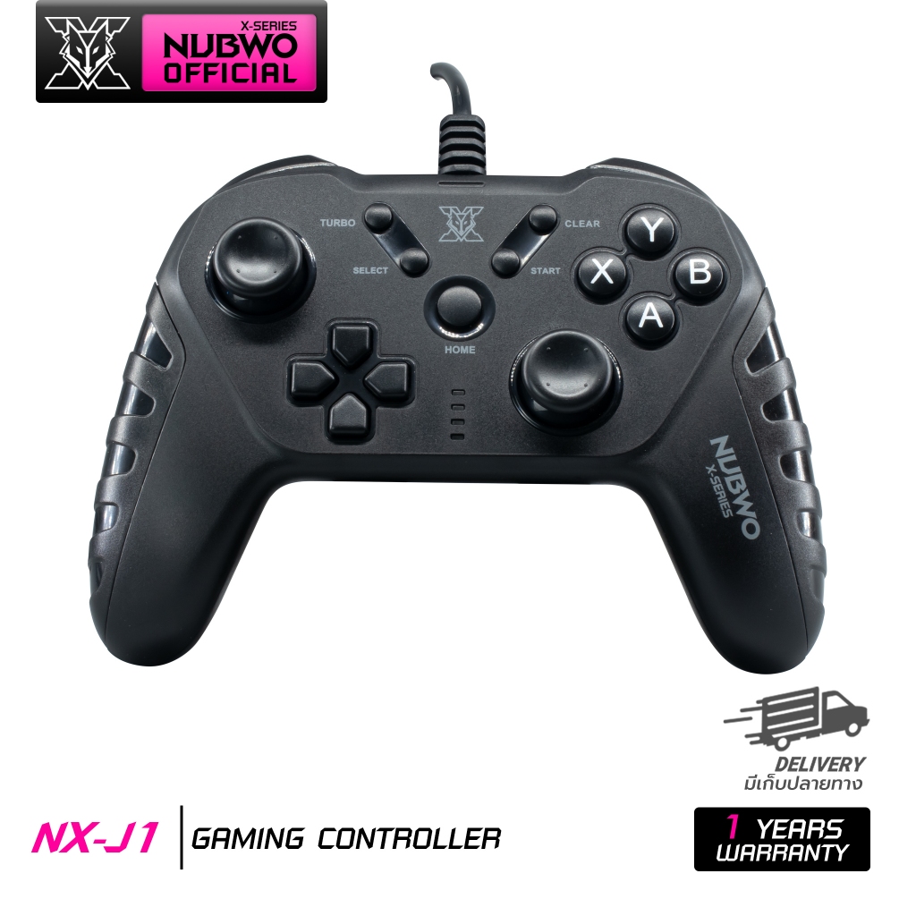 [สินค้ารับประกัน 1 ปี] Nubwo จอยเกม Controller NX-J1 ใช้งานกับระบบ Windowsได้ รูปทรงเท่ จับง่าย