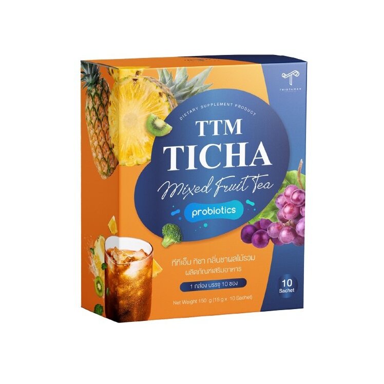 ชาผลไม้ ทิชา TTM TICHA Mixed Fruit Tea มี 10 ซอง