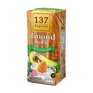 (แพ็ค3)137 ดีกรี นมอัลมอนด์ สูตรอโวคาโดและผักรวม 7 ชนิด ขนาด 180ml x 3 กล่อง (Almond Milk with Avocado 137 Degrees Brand