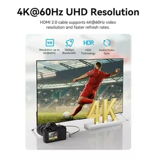 ⚡ส่งจาก กทม⚡Jasoz Mini HDMI เป็น HDMI Cable ตัวผู้ เป็น ตัวผู้ 4K/60Hz สาย HD For Tablet Camera TV