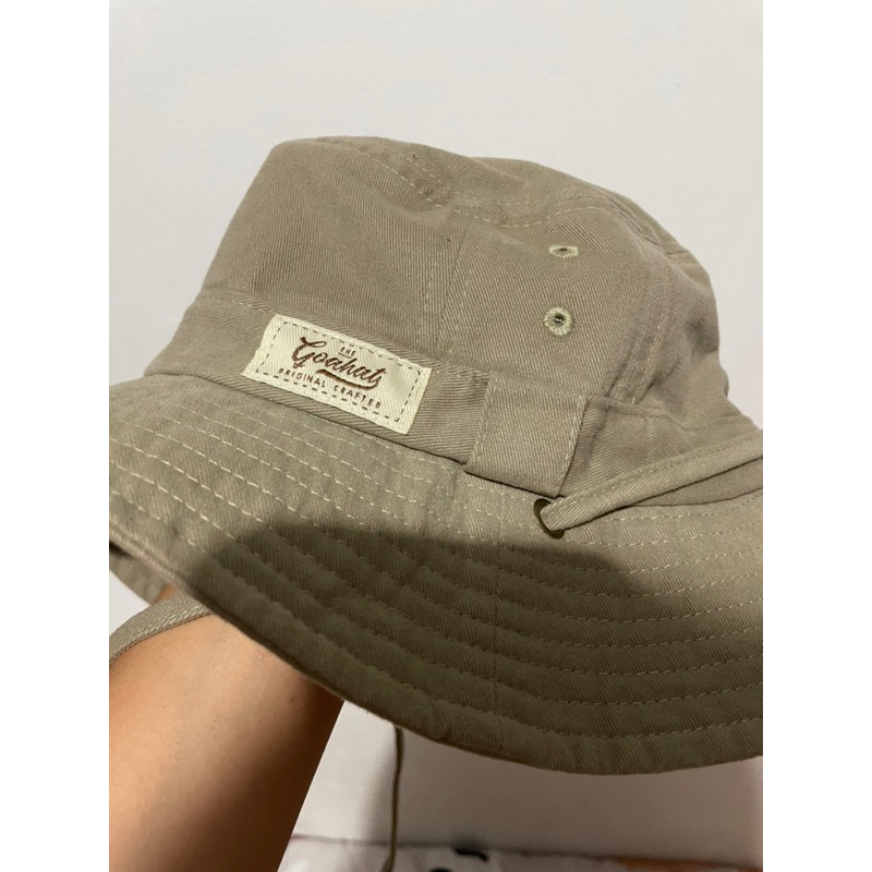 หมวก gohat สีเบจใช้งานครั้งเดียว