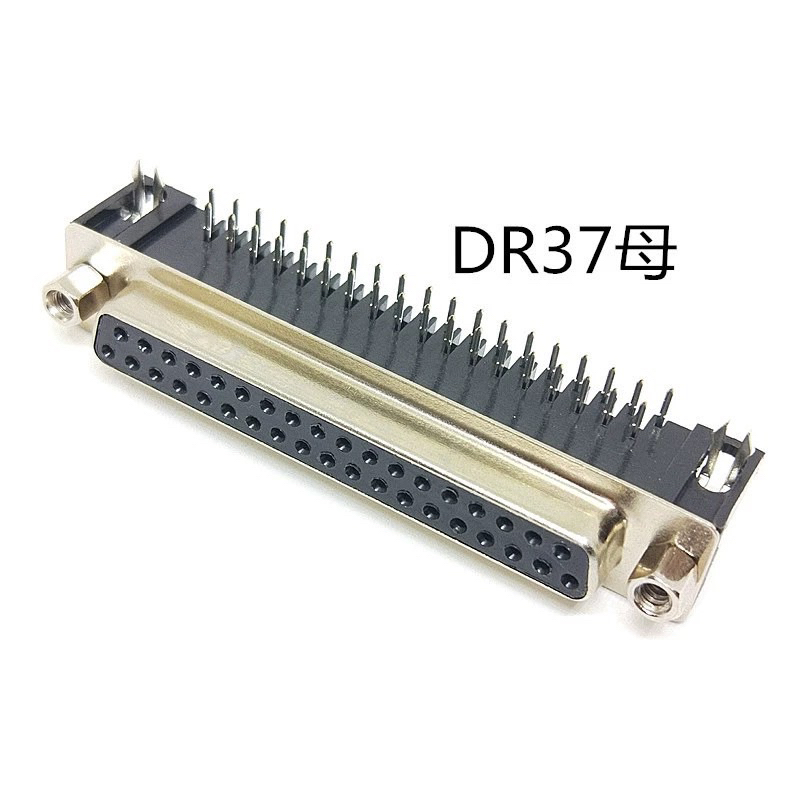 DR37 ผู้ เมีย DB37/แถวที่สอง/serial port 37 P ปลั๊กซ็อกเก็ตหญิง 90 องศา bent ขาเชื่อมประเภทแผ่น