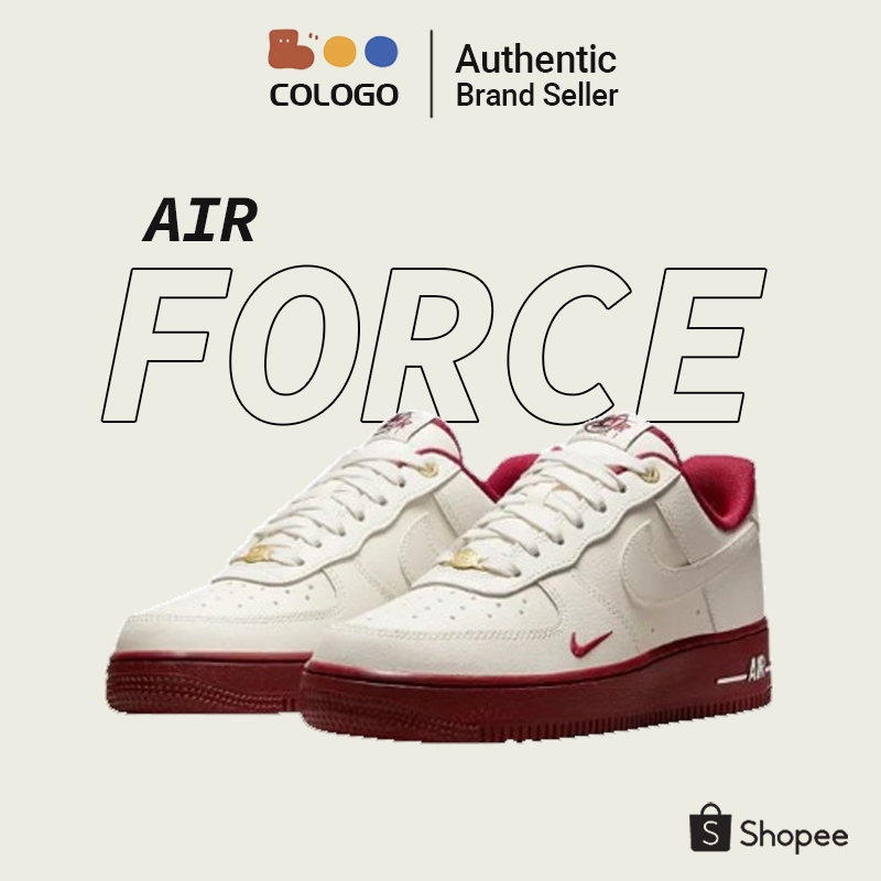 Nike Air Force 1 Low '07 SE DQ7582-100 air force รองเท้าผ้าใบ Sail/Team Red