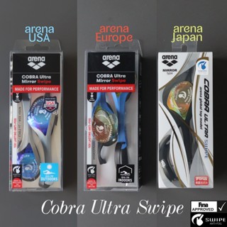 แว่นตาว่ายน้ำ Cobra Ultra Mirror Swipe: Arena USA และ Japan(…