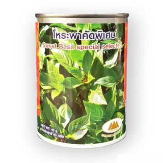 เมล็ดโหระพา คัดพิเศษ ตราภูเขาทอง ขนาด40กรัม Thai sweet basil…