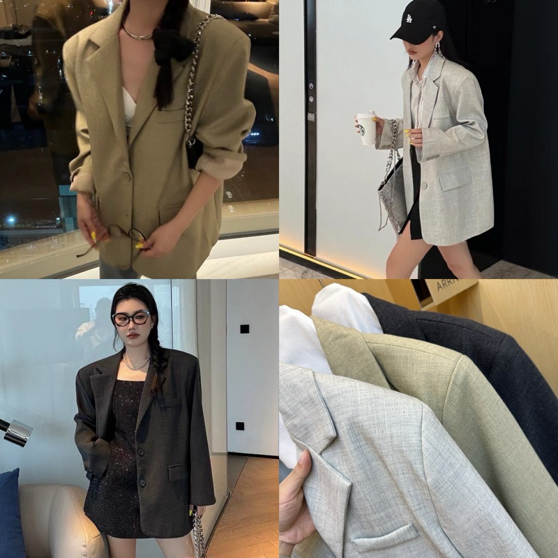 BASIC BLAZER เสื้อสูทเบสิค ใส่ง่าย ผ้าทออย่างดี หนาและอยู่ทรง **งานป้ายKOREA **