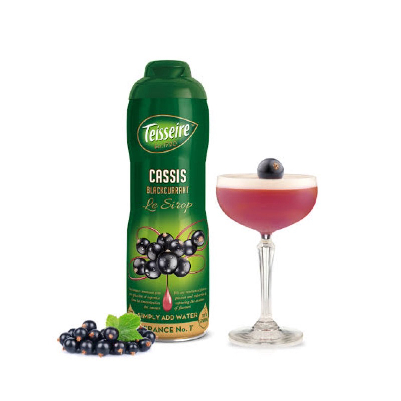 Teisseire casis / fraise / citron 600 ml. fl ไซรัปนำเข้าจากฝรั่งเศส 🇫🇷กลิ่นสตอเบอรี่/แบล็คเคอแรนท์/ เลมอน - รูปที่ 2