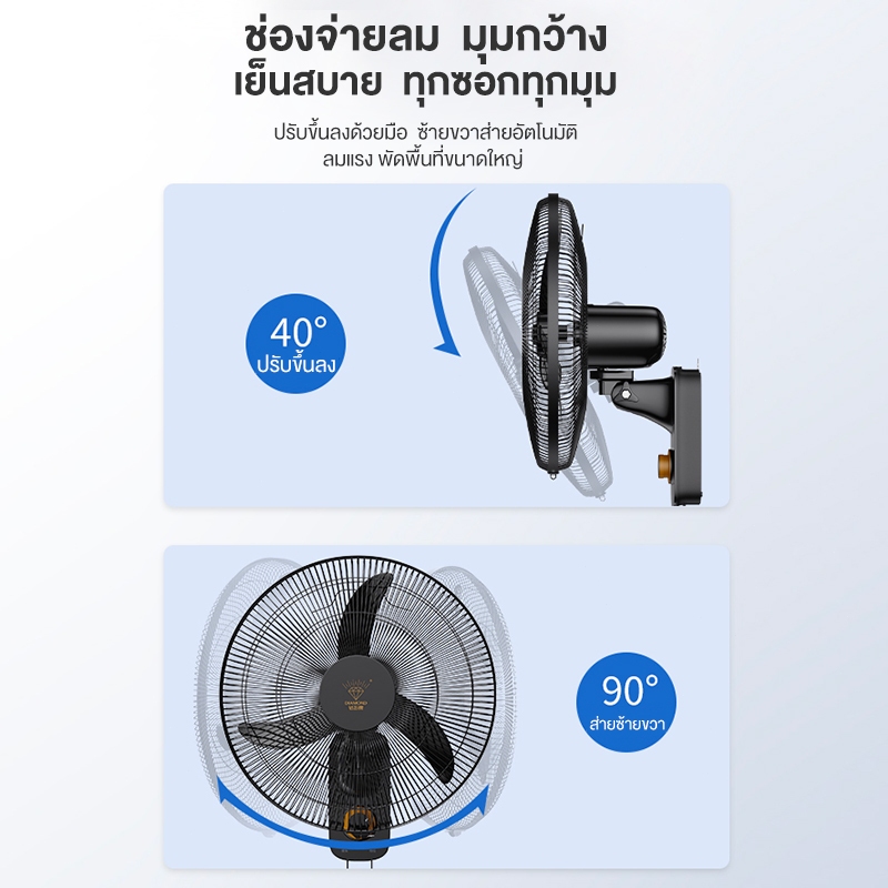 พัดลมโซล่าเซลล์ Solar fan พัดลมติดผนัง พัดลม 12-16 นิ้ว พัดลมพกพา แบตเตอรี่ในตัว พัดลมตั้งพื้น ใช้งานกับไฟฟ้าได้ รูปที่ 2