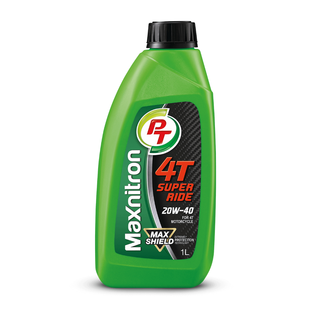 4T Super Ride น้้ำมันเครื่องสำหรับมอเตอร์ไซต์ 4 จังหวะ จาก PT Maxnitron (Super Ride) 1 ลิตร