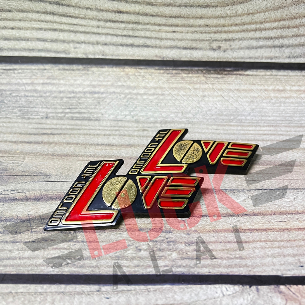 ตราฝากระเป๋า SUZUKI RC100G LOVE (2 ชิ้น/ชุด)