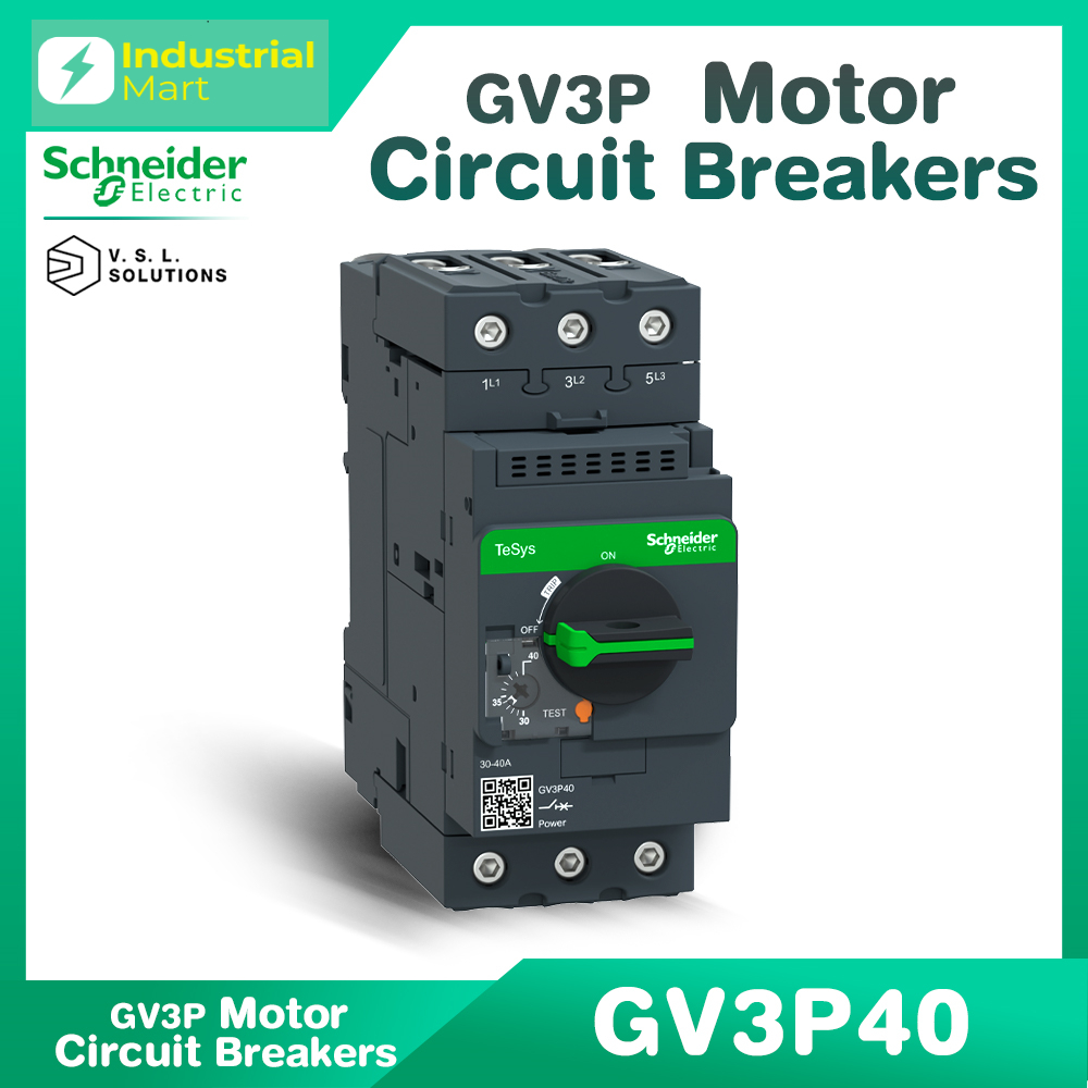 Schneider Electric TeSys GV3P มอเตอร์เบรกเกอร์ EverLink Terminals Motor circuit breaker GV3P40 GV3P5