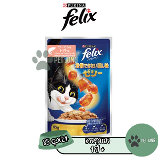 [24 ซอง] FELIX เฟลิกซ์ อาหารเปียกแมว ขนาด 70-85 กรัม
