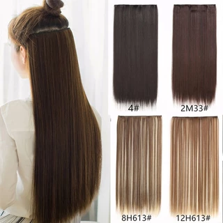 ในไทย-พร้อมส่ง✨กิ๊บติดผมปลอม ผมตรง ยาว สังเคราะห์ ธรรมชาติ 60cm สําหรับผู้หญิง ราคาถูกที่สุด-Move