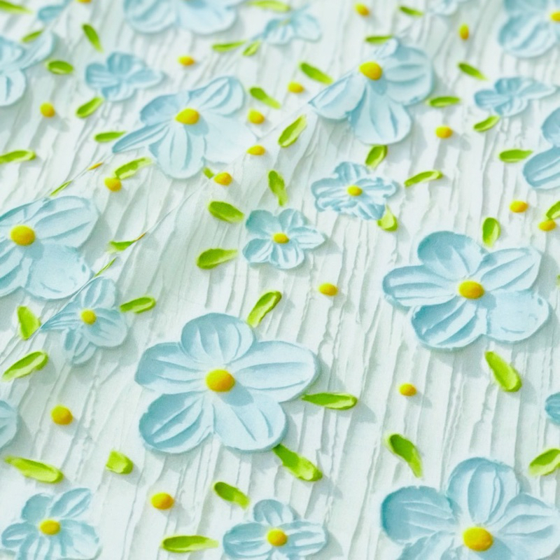ผ้าcotton 100% เนื้อบาง พิมพ์ดิจิตอล 3D หน้าผ้า 58“(145cm.)