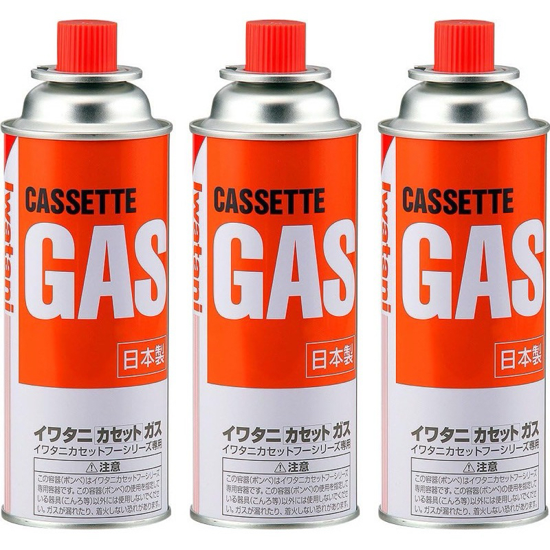 แก๊สกระป๋อง Iwatani Butane Fuel Cassette Gas 250 กรัม (3 กระป๋อง) Made in Japan
