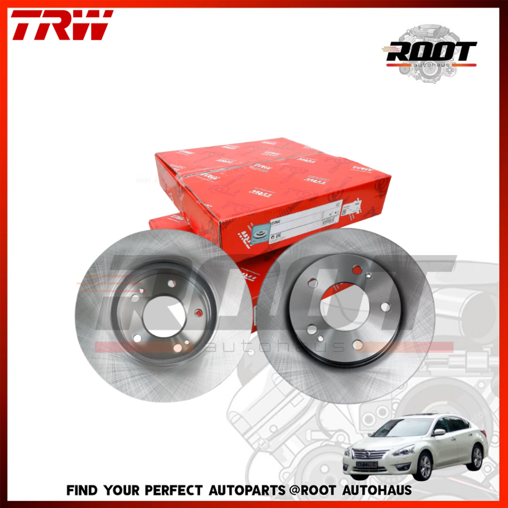 TRW จานดิสเบรคหน้า 5 รู 280MM. NISSAN TEANA J31,J32, SYLPHY, PULSAR TEANA L33, SYLPHY 12- , PULSAR 1