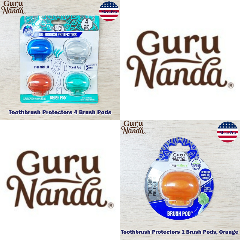 Guru Nanda® Toothbrush Protectors 1 or 4 Brush Pods ฝาครอบแปรงสีฟัน