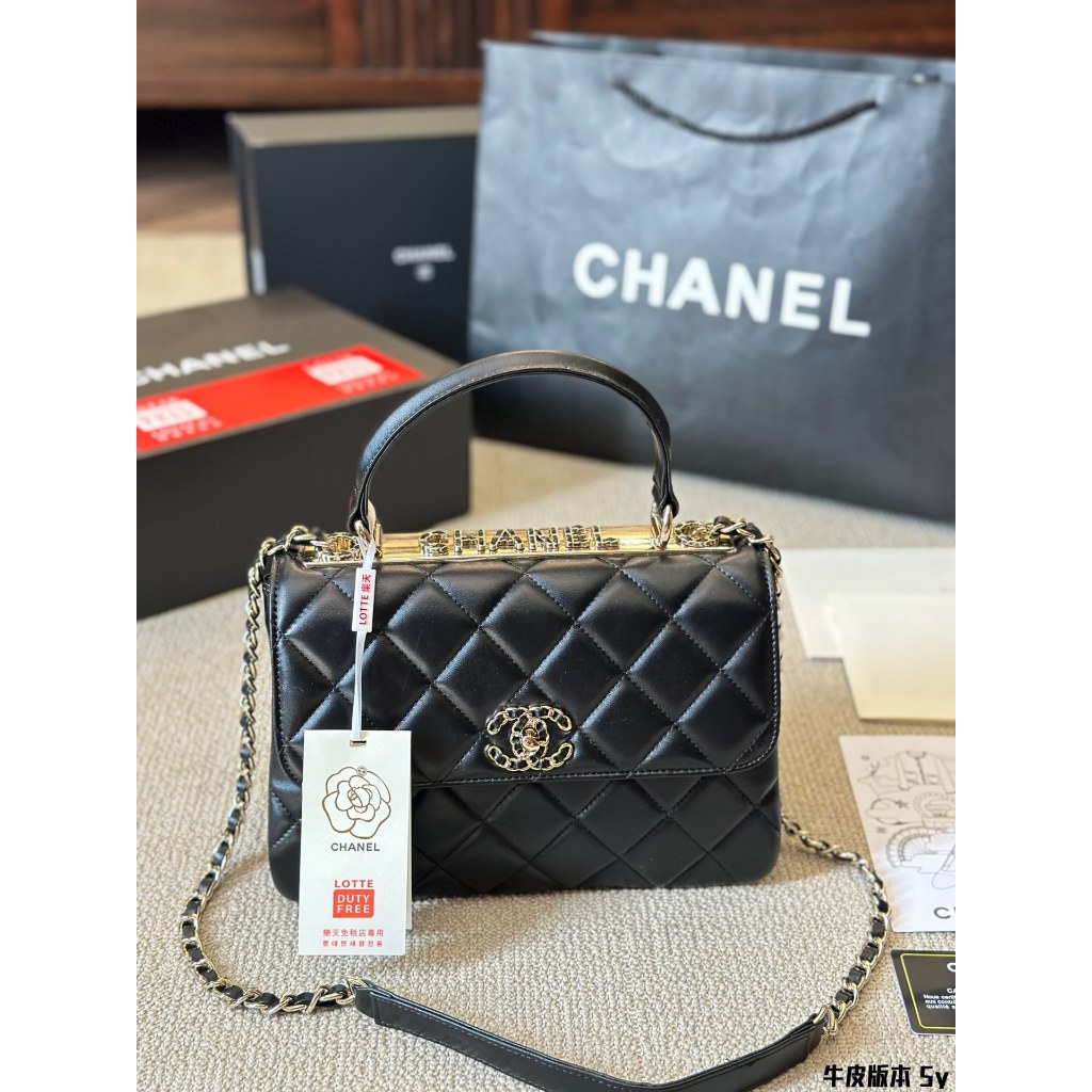ชาแนล Chanel LE BOY BAG กระเป๋าสะพายข้างผู้หญิงClassic hot sale