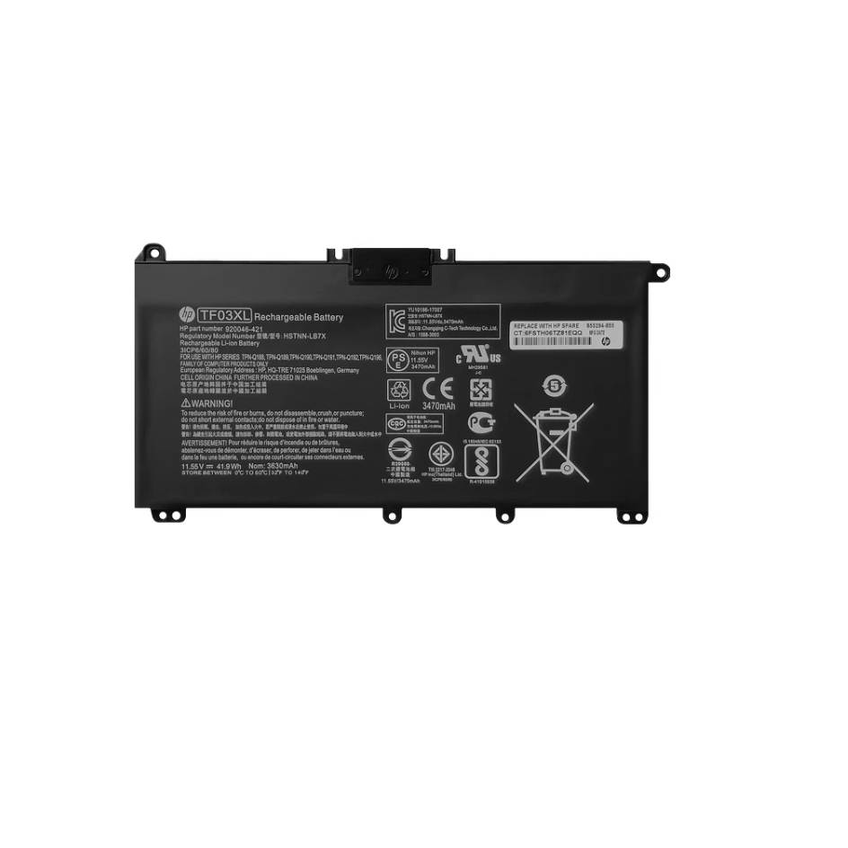 Dmartshop 🇹🇭 ( TF03XL ) HT03XL HP Battery Notebook Laptop TPN-C131 Q188 Q189 Q191 14-bf048TX แบตเตอร