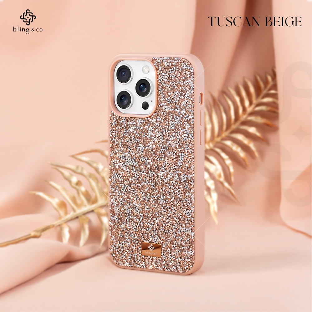 Bling & Co สี Tuscan Beige เคส สำหรับ iPhone 17 Air 16 11 12 13 14 15 Plus Pro Max ลายกลิตเตอร์ Sparking premium case