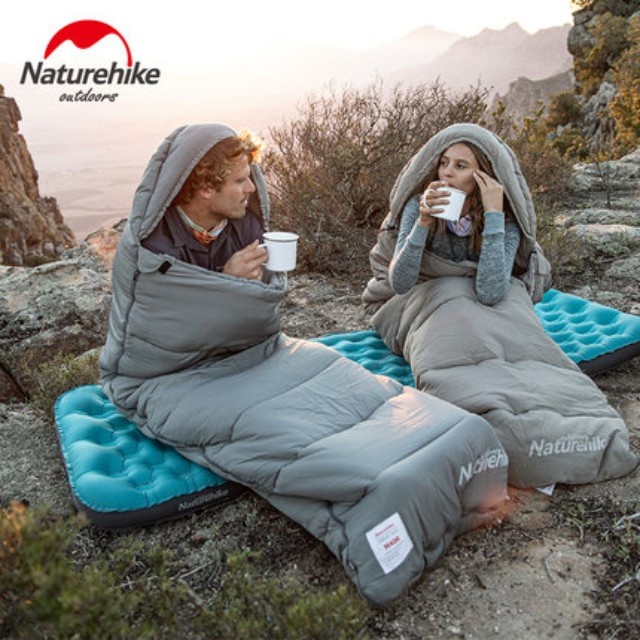 Naturehike ถุงนอน แบบหนา ป้องกันความหนาว เหมาะกับฤดูหนาว สําหรับตั้งแคมป์ กลางแจ้ง