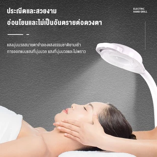 360°หมุนเต็มมุมแสงโคมไฟความงาม！LED แสงเย็นขยายแสง ไฟต่อขนตา ปัก เล็บ พิมพ์คิ้ว เงา โคมไฟพื้น โคมไฟสักคิ้ว โคมไฟต่อขนตา