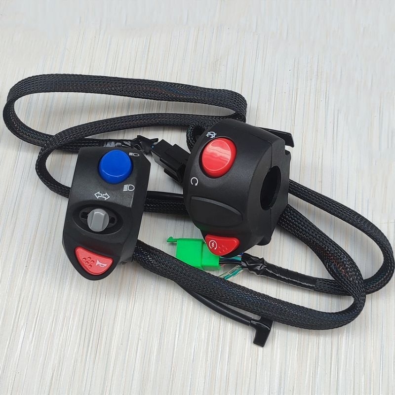 สวิทช์แฮนด์ ซ้าย-ขวา LIFAN LF250-B สวิทช์แฮนด์สายถัก (คู่)