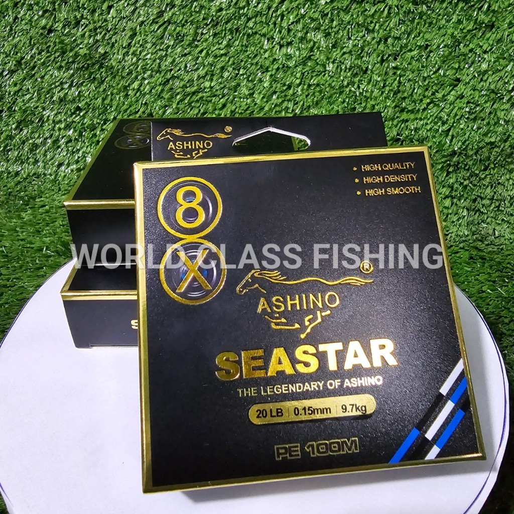 แท้💯 เอ็นตกปลา สายพีอี สาย PE Ashino Seastar 8X ความยาว 100 เมตร ทนแรงดึงปลา Fishing line