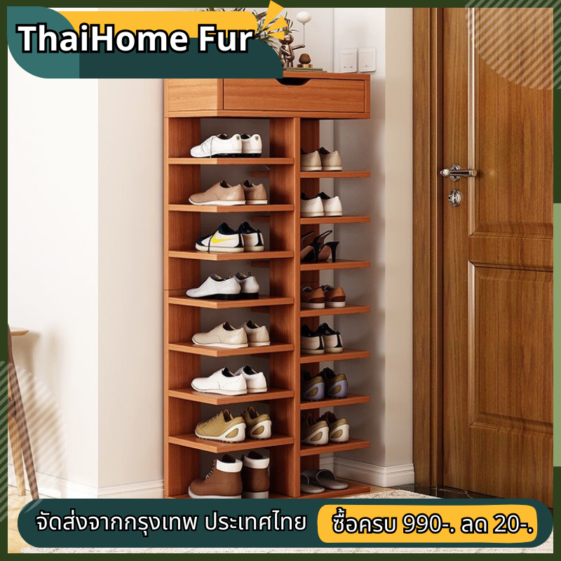 เข้าใหม่ ชั้นรองเท้า ชั้นวางรองเท้า เก็บของได้เยอะ สไตล์วินเทจยุโรป สีขาวสวย ส่งตรงจากกรุงเทพ สินค้าใหม่ แนะนำ