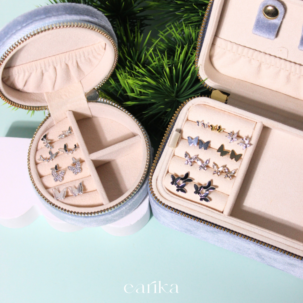 earika.earrings - butterfly stud collection รวมต่างหูแป้นเงินแท้ลายผีเสื้อ ผิวแพ้ง่ายใส่ได้