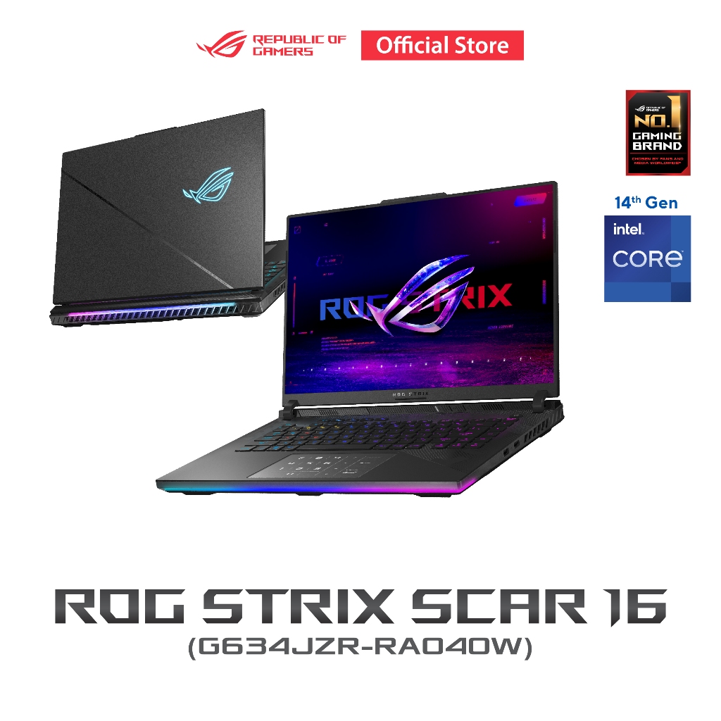 ASUS ROG Strix Scar 16 2024 (G634JZR-RA040W) Gaming laptop 16" 2.5K Mini LED, 240Hz, Intel Core i9-14900HX, RTX4080 12GB