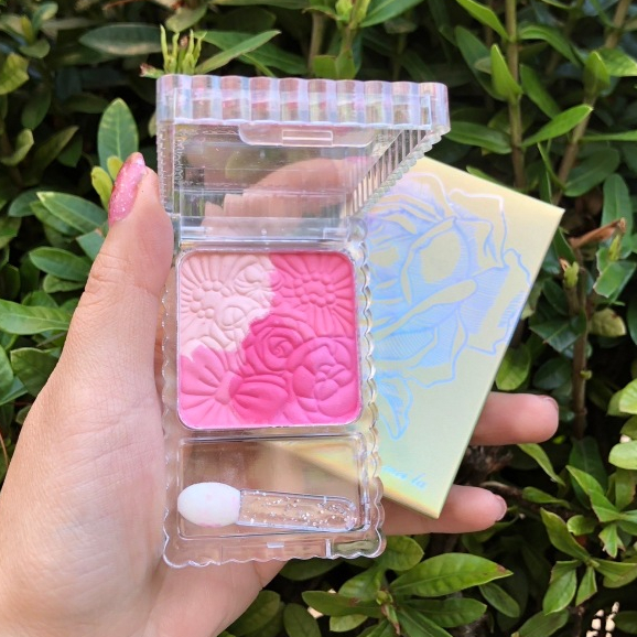 HIHshopบลัชออนแต่งหน้า สีนู้ด เนื้อขาวดํา สําหรับผู้เริ่มต้นแต่งหน้า5271