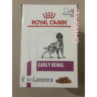 Royal Canin สุนัข Early Renal Dog (pouch) 100 g.อารสุนัขที่เป็นโรคไตระยะเริ่มต้น หรือสุนัขสูงอายุ 100 g 12 ซอง