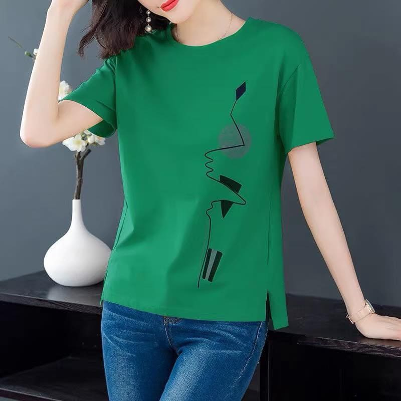 MQเสื้อคอกลม พิมพ์ลายด้านหน้า / 54-62