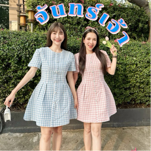 เดรส”รุ่นจันทร์เจ้า”(มีขนาด2ไซส์)มี2สี