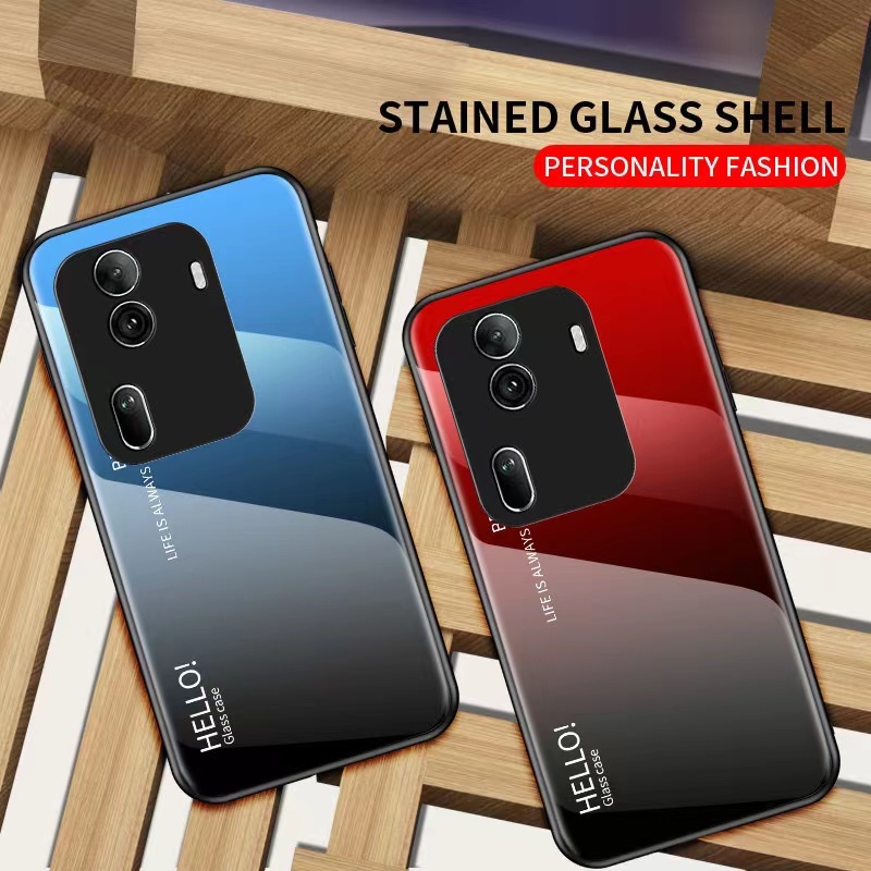 เคสกระจกทูโทน  ใช้สำหรับ Oppo Reno11 Pro Reno11F เคสกระจกสองสี กันกระแทก ออปโป้ Reno11 Reno11F Reno11pro