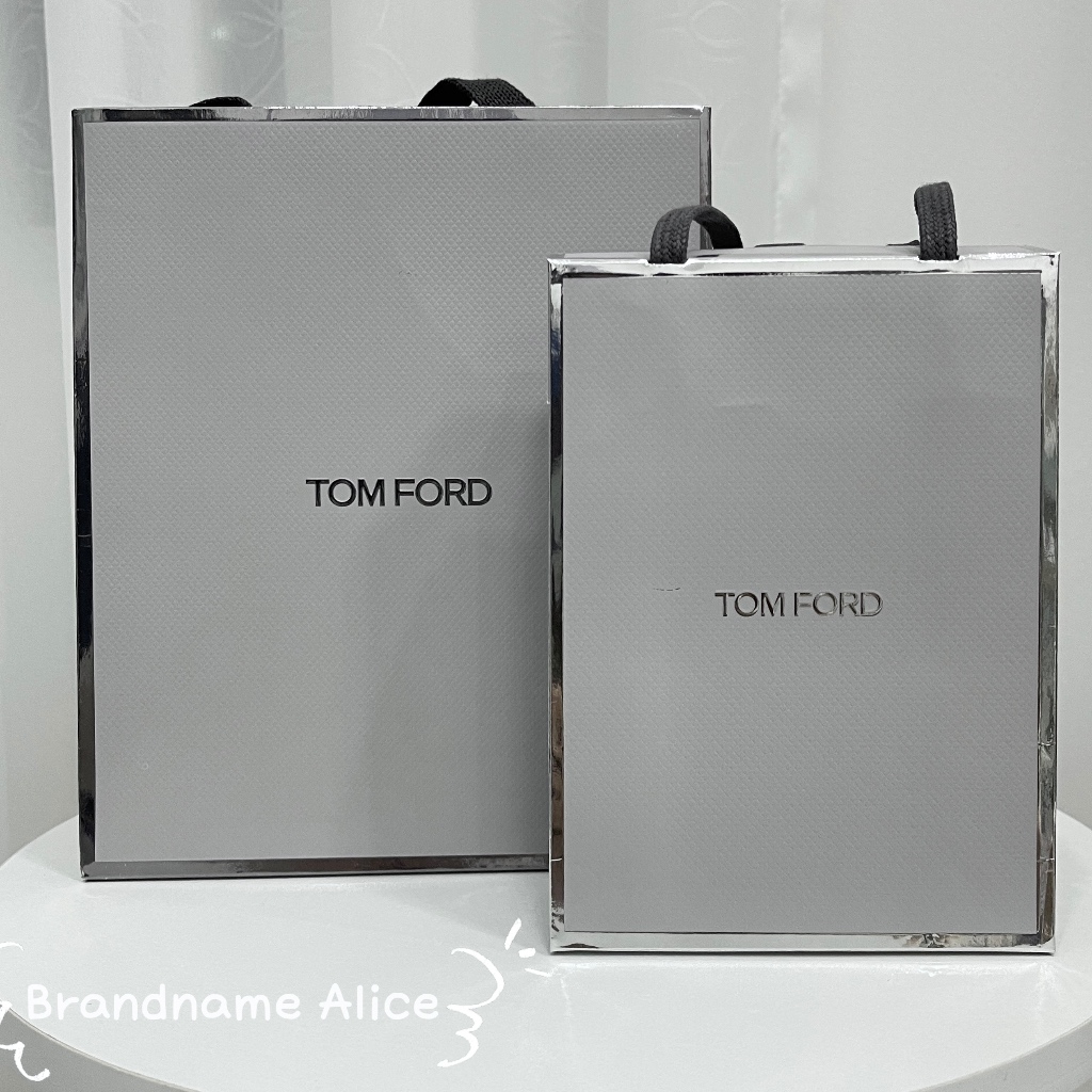 แท้💯 ถุงกระดาษ Tom Ford สีเทา & กล่อง Tom Ford สีแดง