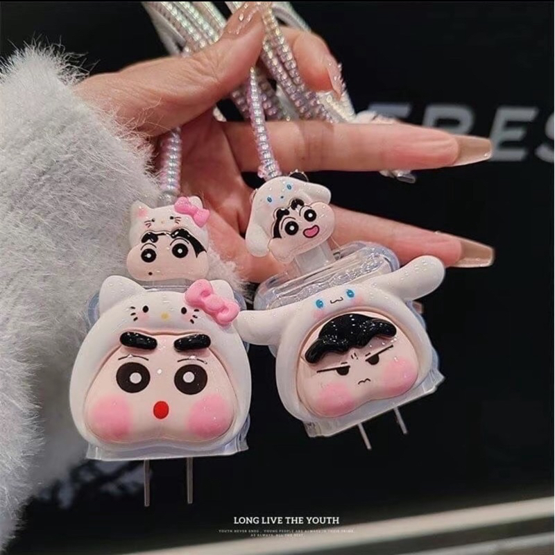 CT-(B) ชุดถนอมสายชาร์จใหม่ สุดฮิต ลายเท่ขายดี หัวชาร์จขนาด18/20w สินค้าพร้อมส่ง
