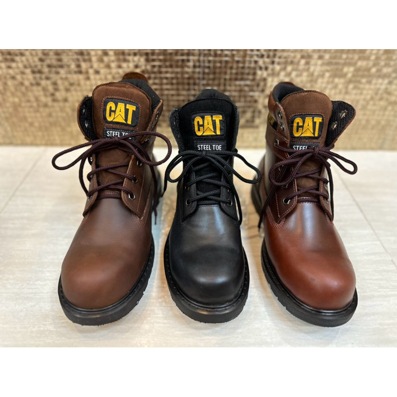 รองเท้าเซฟตี้หัวเหล็ก CAT หุ้มข้อ งานพรีเมี่ยม หนังแท้100% แข็งแรงทนทานกันน้ำ
