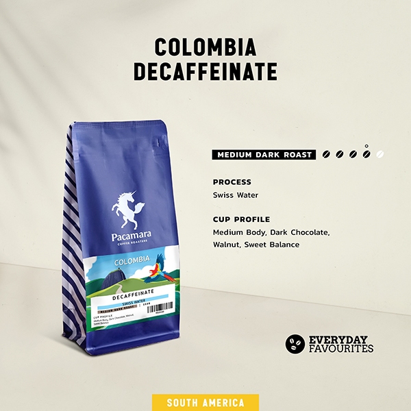 Pacamara เมล็ดกาแฟ Colombia Decaffeinate 250 กรัม (ไม่มีคาเฟอีน)