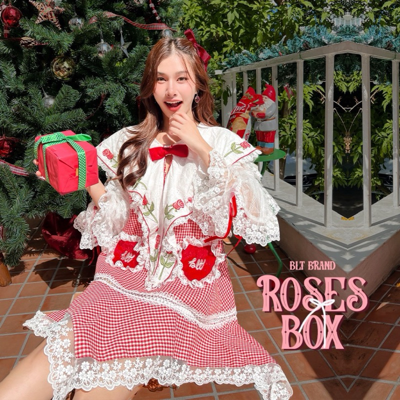 BLT Brand : Roses Box🌹มือ2เทียบ1 Sz.S อก38📍 Limited