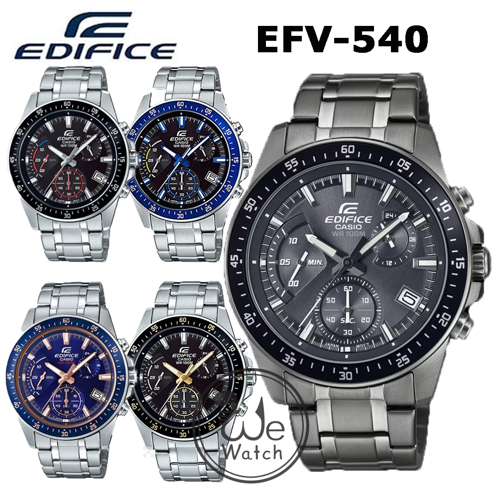 CASIO Edifice รุ่น EFV-540D EFV-540DC นาฬิกาข้อมือผู้ชาย จับเวลาแบบโคโนกราฟ ประกัน CMG 1ปี EFV540 EF