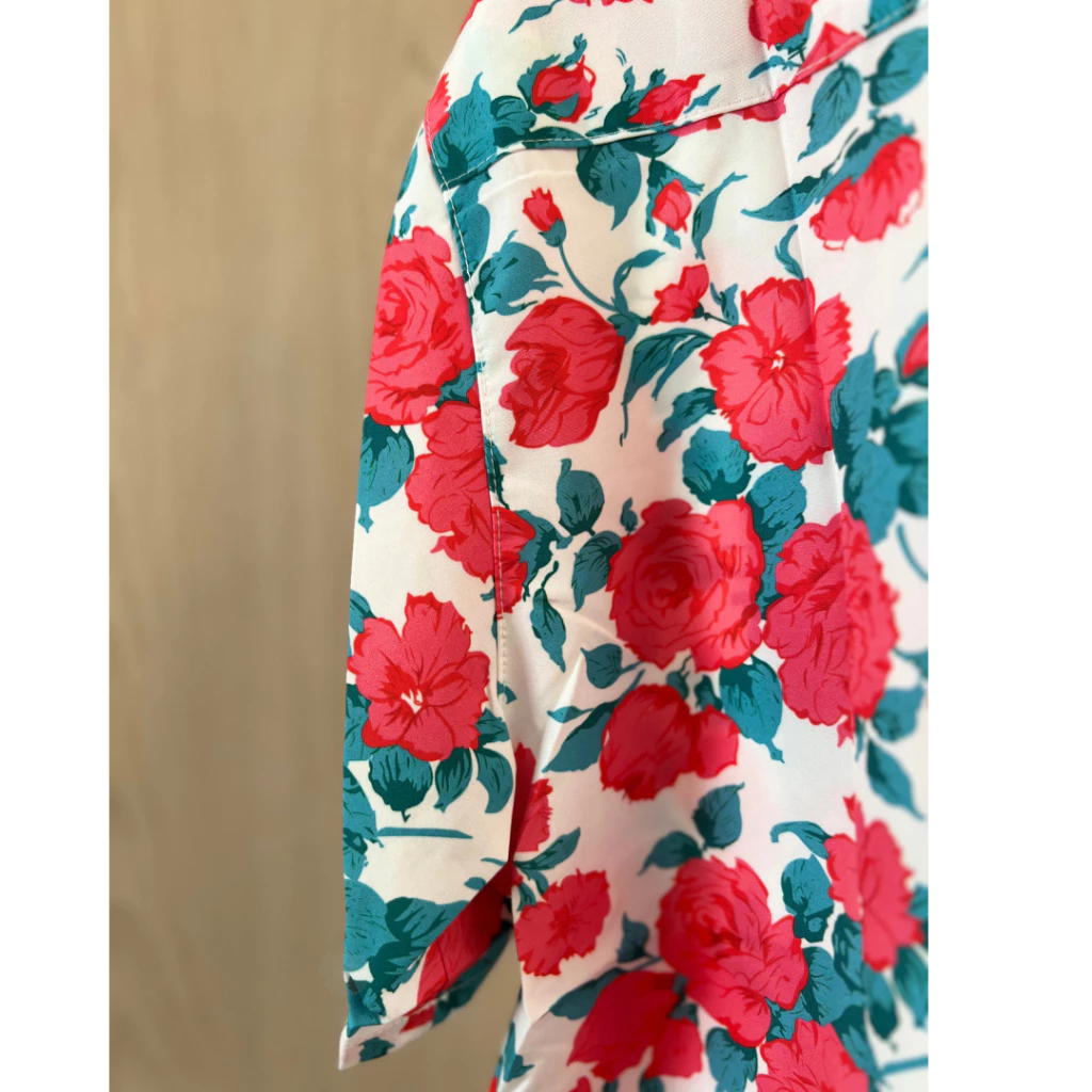 เสื้อฮาวายแขนสั้นลายกุหลาบแดง Red Rose Hawaii Shirt thumbnail 8