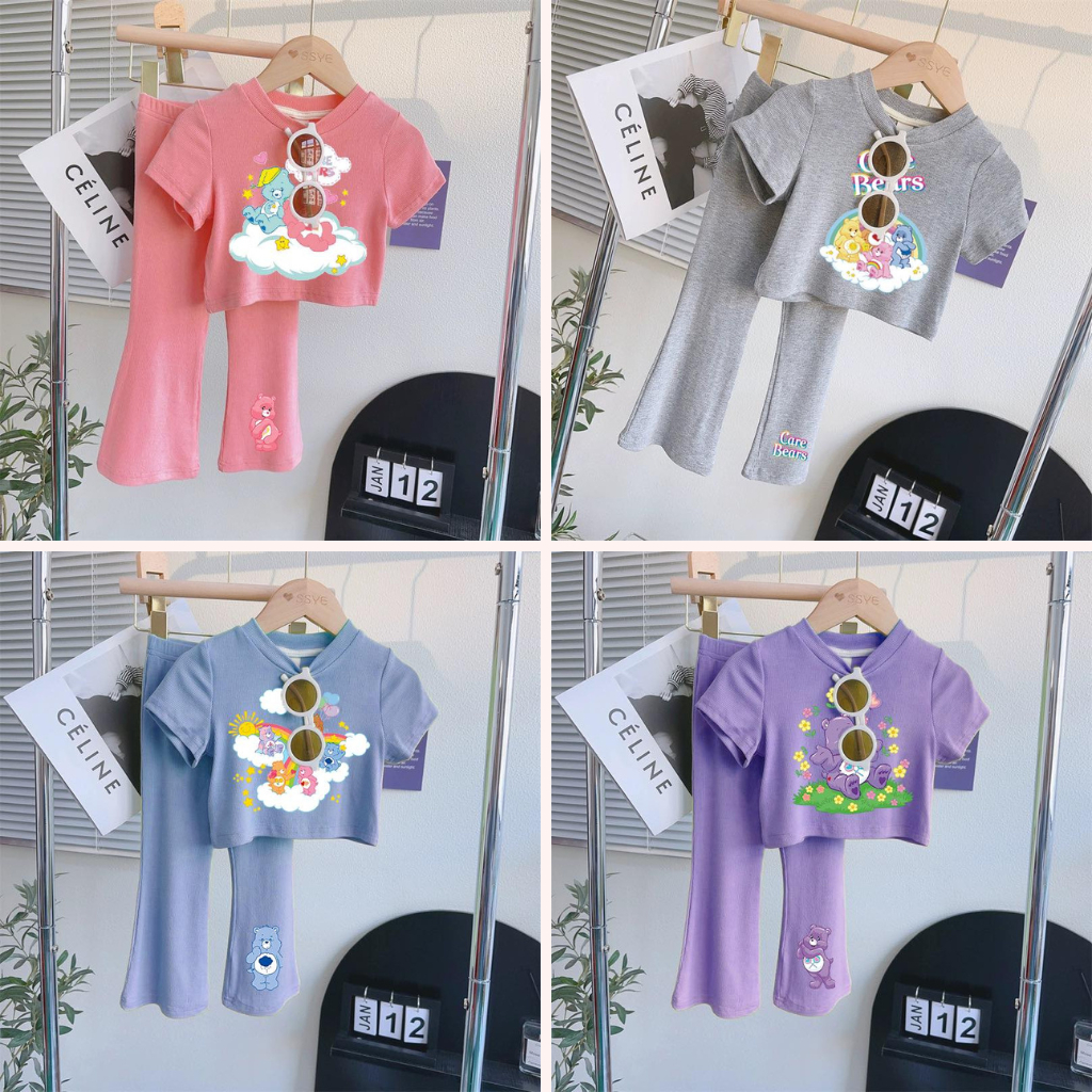 ง61-ง64 พร้อมส่ง ชุดเอวลอย ชุดเด็กผู้หญิง ลายน่ารักสู๊ดด