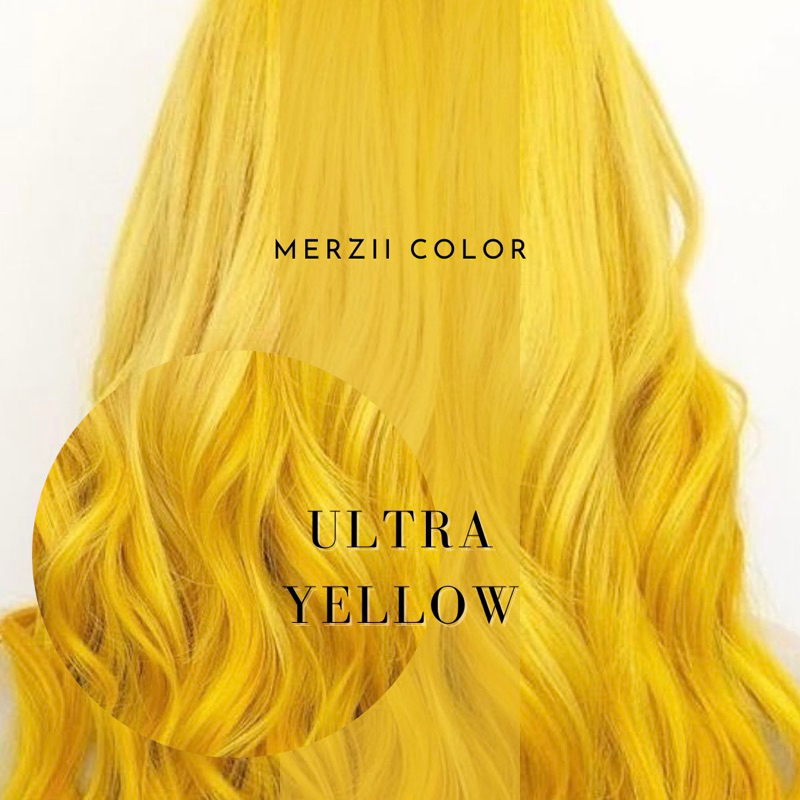 MERZii Color สีเหลืองเข้ม Ultra yellow  (พื้นผมระดับ7-10)