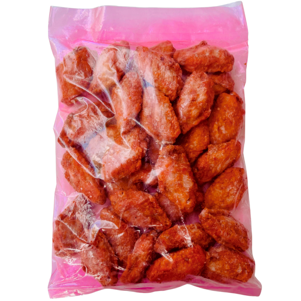 โค้ดส่งฟรี ปีกกลางไก่อบบาร์บีคิว 1 kg (เวฟก่อนทาน) อร่อย ไก่นุ่มชุ่มฉ่ำ อาหารแช่แข็ง อาหาร ปีกไก่ ไก่BBQ